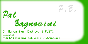 pal bagnovini business card